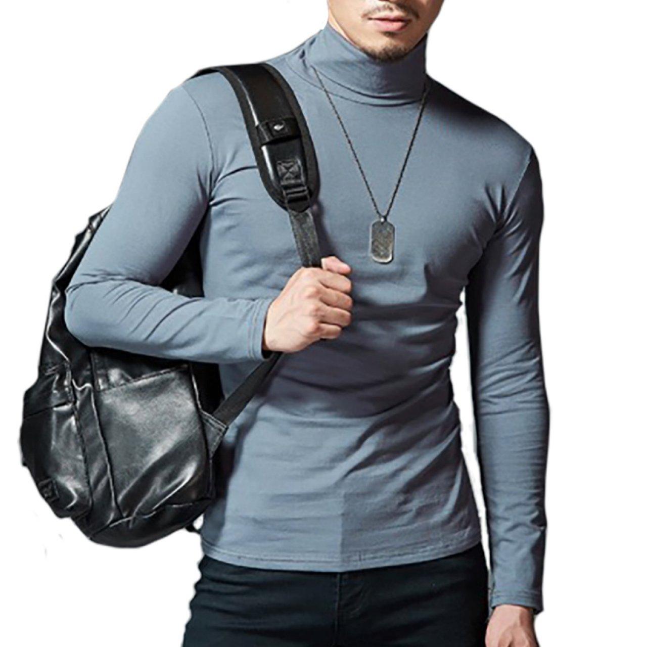 

Футболка CHROME CRANE Turtle с высоким воротом и длинными рукавами, длинная, с выкройкой и внутренней отделкой LPT017, темная, мужская (02. Серый, 3XL)