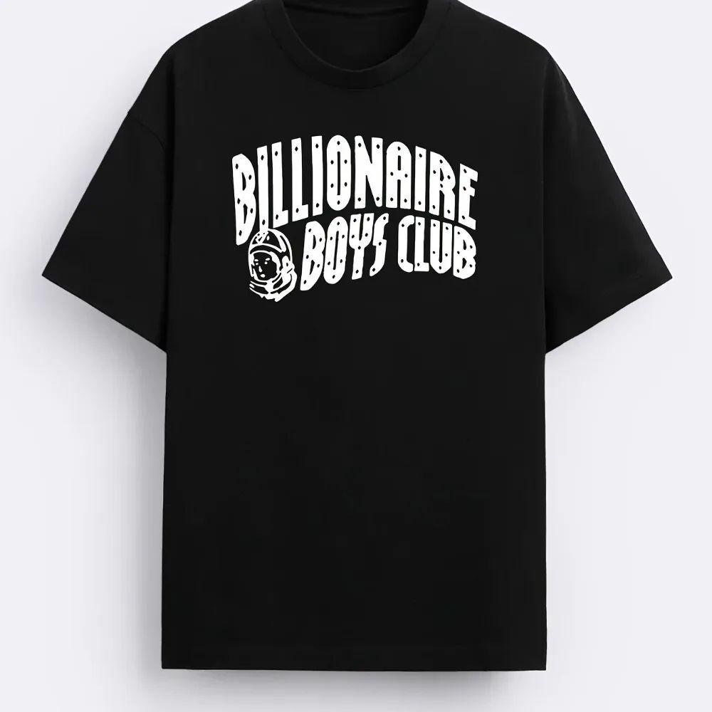 Men's Trendy BILIONAIRE Print Short Sleeve T-Shirt Casual Round NeckMachine Washable Leisure Style Conventional Version