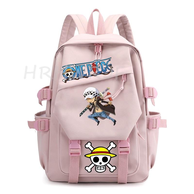 Anime ONE PIECE Backpack Monkey D Luffy College Backpack Girl Travel Book Backpack Nylon Leisure Women Laptop Men School Bags