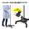 Sanwa Direct iPad Tablet Stand, Floor Standing, with Casters and Flexible Arm, 100-MR172