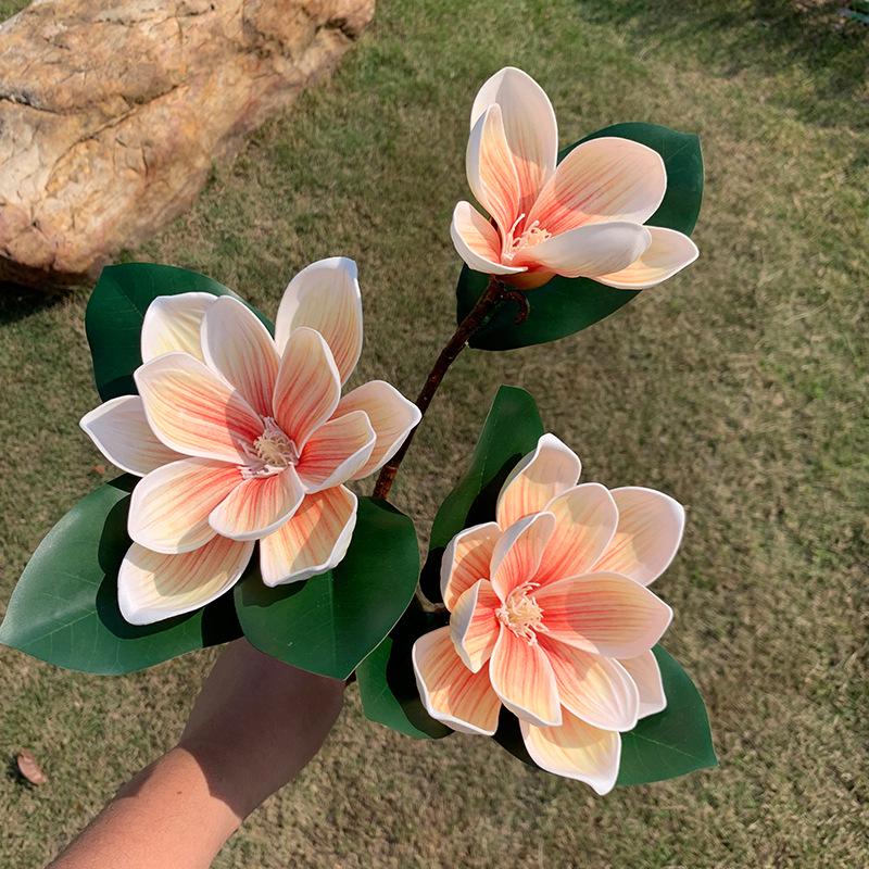 High-End Chinese Style Magnolia Artificial Flower Arrangement for Home Decor