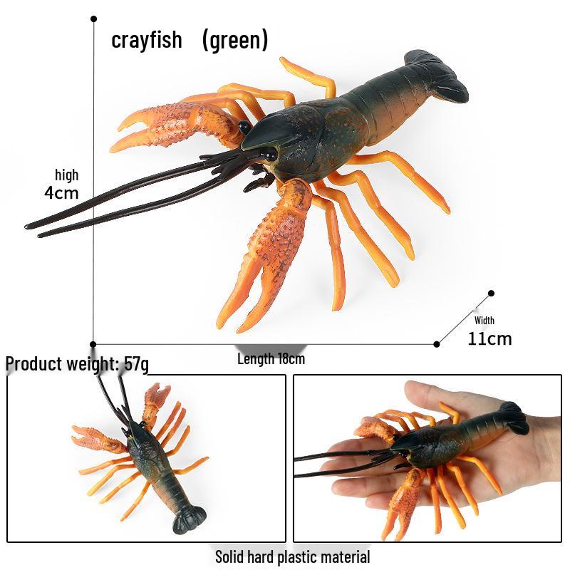 Marine Life Animal Simulation Toy Set: Squid, Crab, Starfish, Tuna