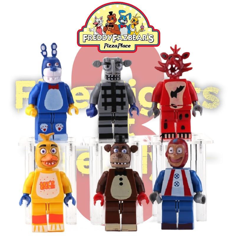 Urso da Noite Blocos de Montar Bolo de Aniversário Decoração para Assar Brinquedo Modelo Miniatura Estilo Cartoon Não Elétrico DIY Personalizável Conjunto de 6 Peças)