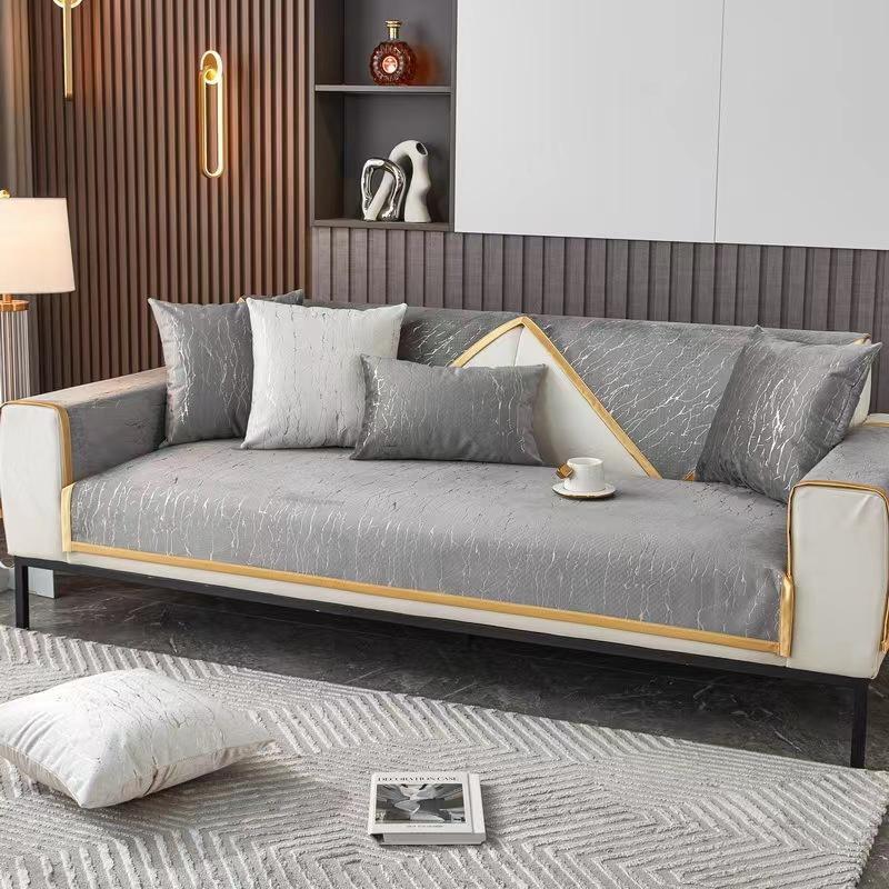 European High-end Sofa Covers For Living Room Couch Cover ArmChair Protector Sofa Slipcovers Home Decor 1/2/3/4 Seater L Shape