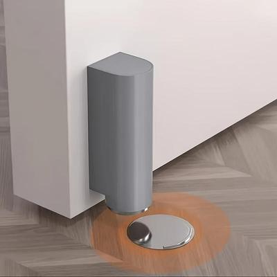 Stainless Steel Magnetic Door Stopper Gray Black Nail Free Door Base Door Hardware Door Close Prevention Door Stop Door Closer