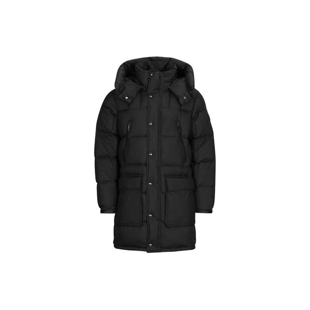 Polo Ralph Lauren Solid Color Single-Breasted Hooded Long Sleeve Jacket Men Jackets Black 710907553-002