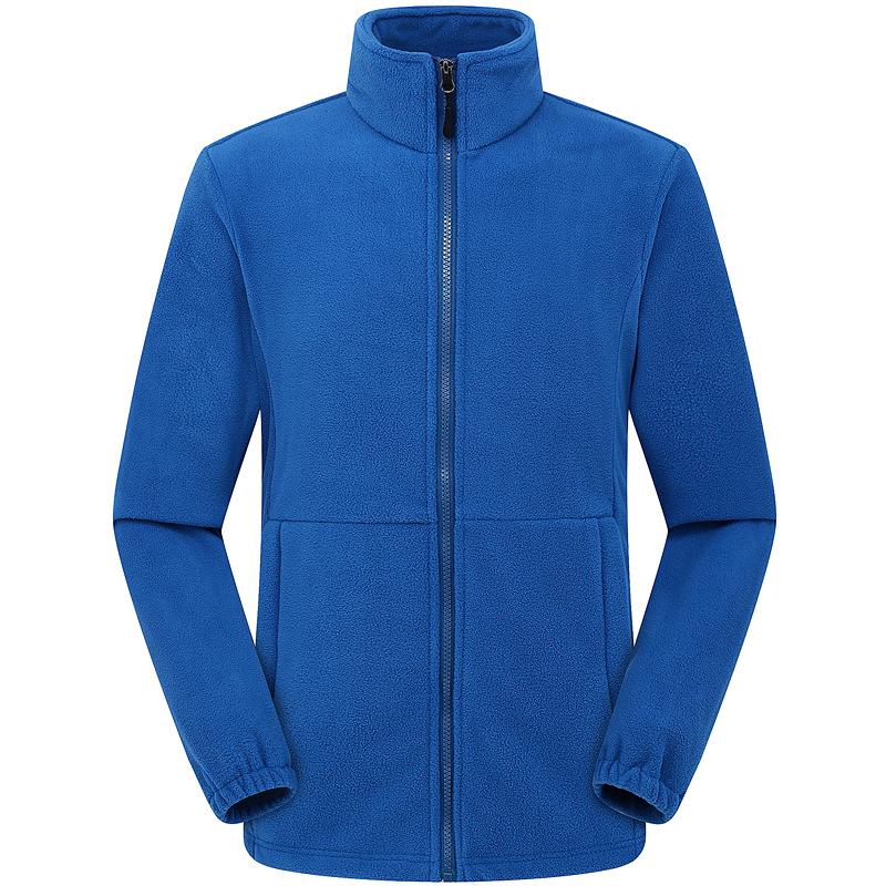 Outdoor Fleece Jacket for Men & Women - Thick Warm Polar Fleece Cardigan with Optional Logo for Autumn/Winter.