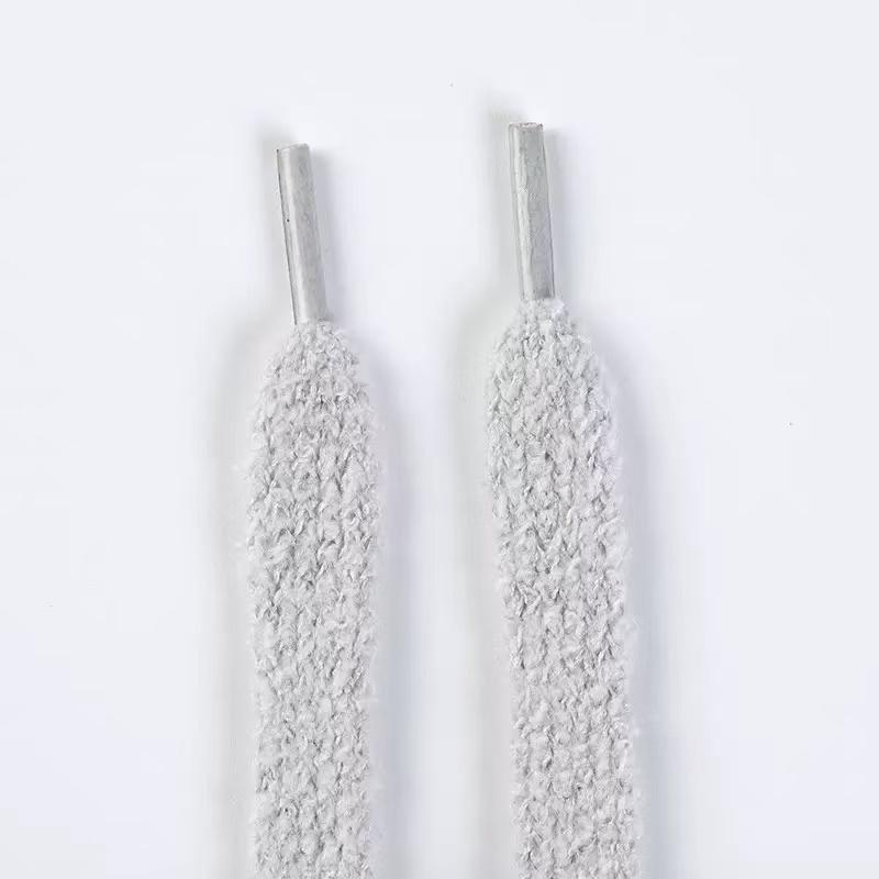 Lacci Soffici Larghi 1,3 cm per Scarpe Alte in Tela - Lacci in Morbida Pelliccia Sintetica, Stringhe Decorative Morbide di Ricambio