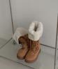 Moodnple Rorobi Warm Suede Long Lace Fur Boots 4Cm 2 Colors