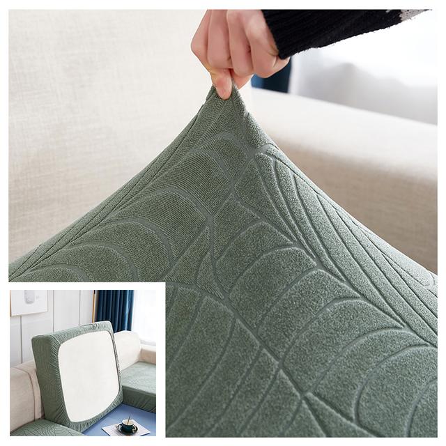 Water Resist Sofa Seat Cushion Cover Jacquard Chair Cover Stretch Machine Washable Removable Sofa Slipcover Home Use Couch Protector 1pc