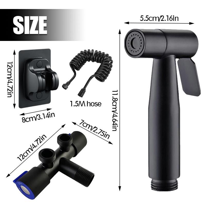 Toilet Shower Wc Handheld Spray Portable Bidet Toilet Faucet Sprayer Dual Control Angle Valve Personal Care Stainless Bidets New