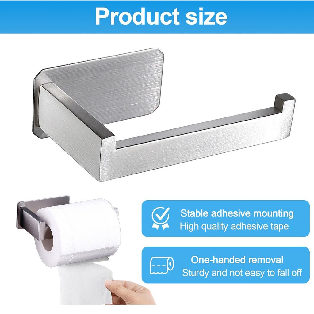 Adhesive Toilet Paper Holder Kitchen Roll Towel Rack Napkin Dispenser Absorbent Stand Tissue Hanger Bathroom Accessories