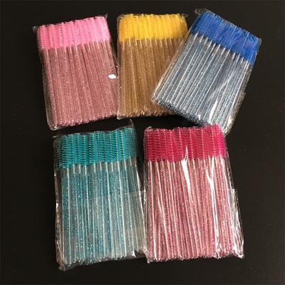 50 Pcs Einweg Kristall Wimpern Pinsel Mascara Wands Applikator Pfropfen Wimpern