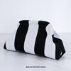 2025 Versatile Striped Knitted Handbag: Cloud Design, Large Capacity, Color Block, Daily Use.