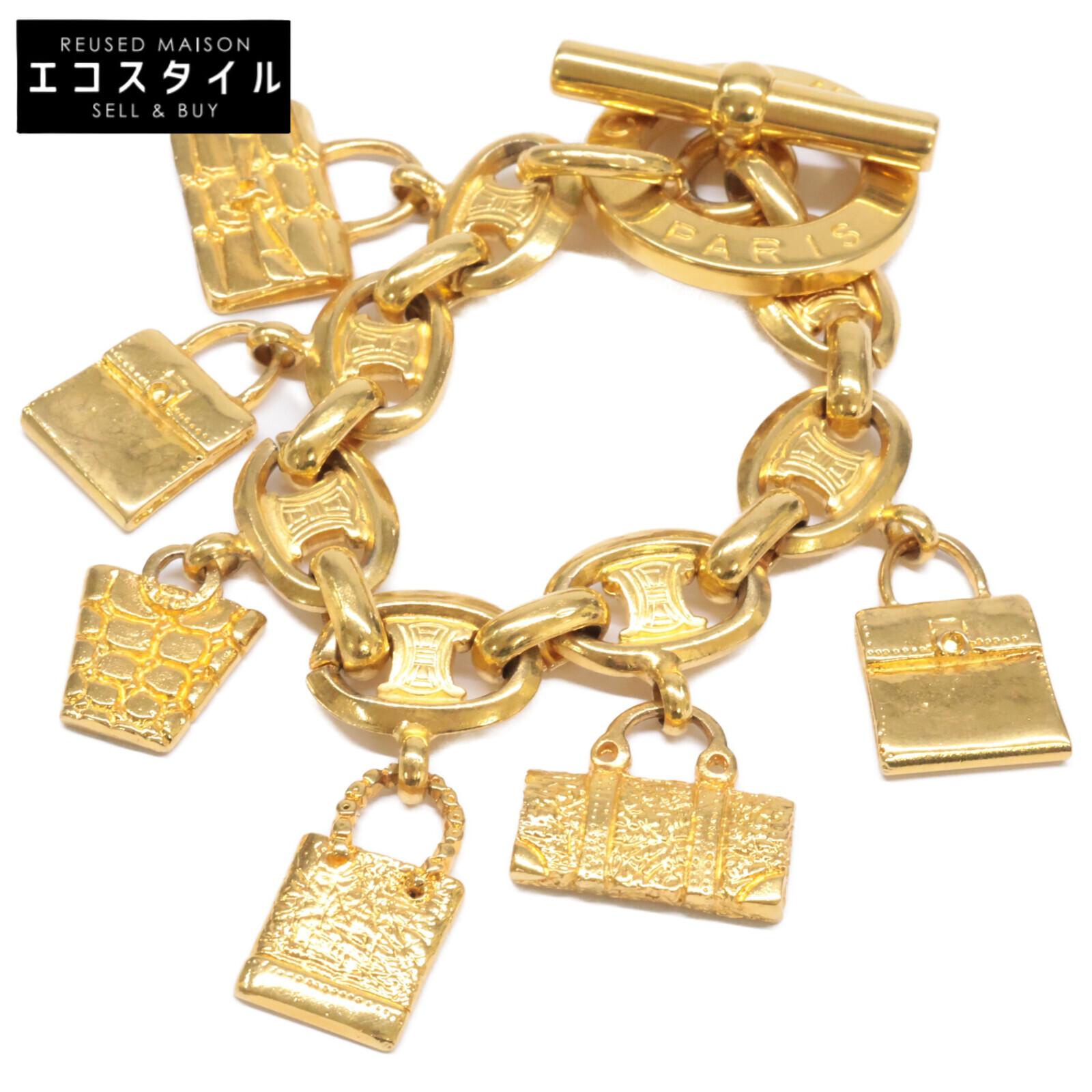 

CELINE Bag Motif Charm Macadam Bracelet goldUsed