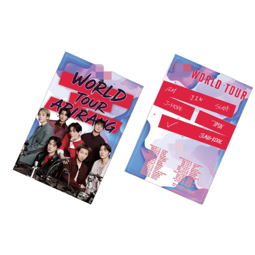 World Tour Photocard Set Featuring Multiple Member Images and Tour Locations Printed On Durable Cardstock Collectible Cards for Fans