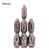 7 Pcs Silver Red Metal Bullet Black Number Sharp Edge Dice Polyhedral Dice Suitable for Role-Playing RPG Card Game