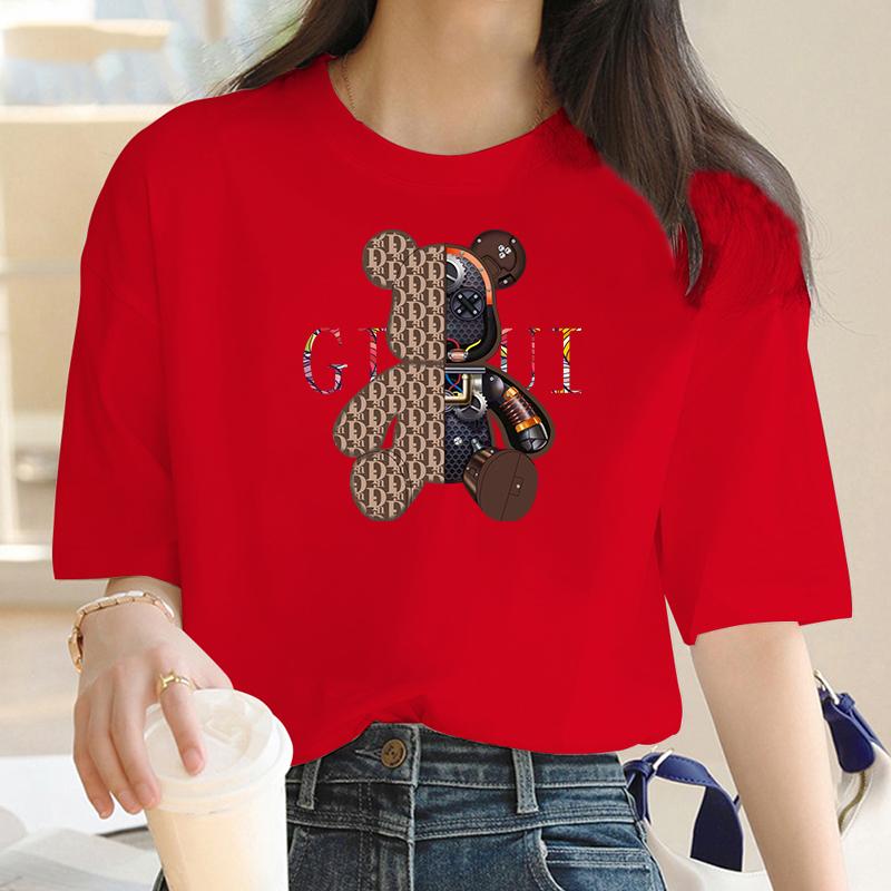 

Print Short-sleeved T-shirt Women s Round Neck Clothing Fashion T-shirt Summer Tops Y2K XXXXL