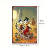 1pc Donald Duck & Scrooge McDuck Treasure Hunt Metal Wall Art - 20.32x30.48 Cm Iron Decorative Plaque with Pre-Drilled Holes, Vi