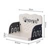 Anti-Tip Pet Dining Table with Logo Printing - Cat & Dog Bowl Stand with Storage Rack