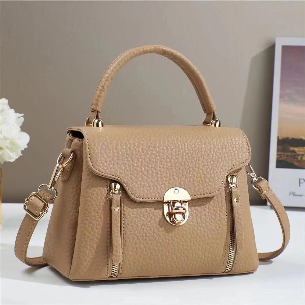 Macaron Handbag New Fashionable Lock Shoulder Cross Bag Flip Bag