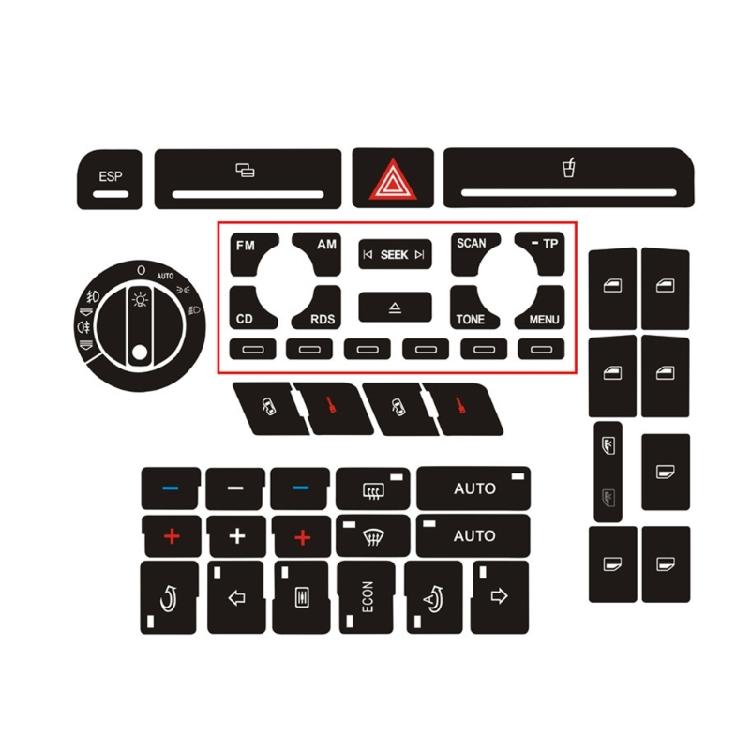 

Door Lock Window Air Conditioner Button Adhesive Sticker for B6 B7 Automotive Accessories Button Repair Decal Sticker