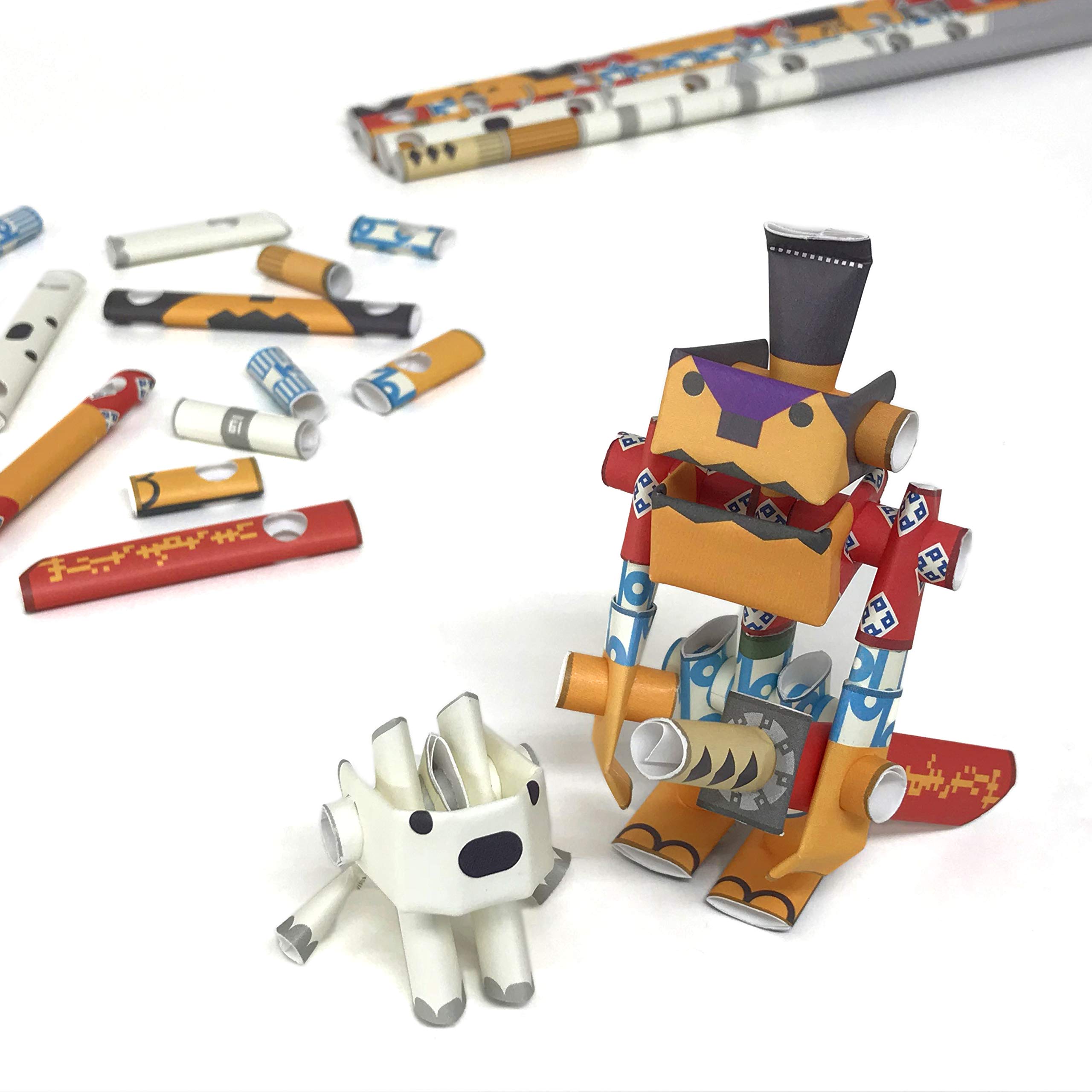 

PIPEROID Rokusuke & Hachi - Paper Craft Kit for Kids and Adults - Great for Origami Lovers