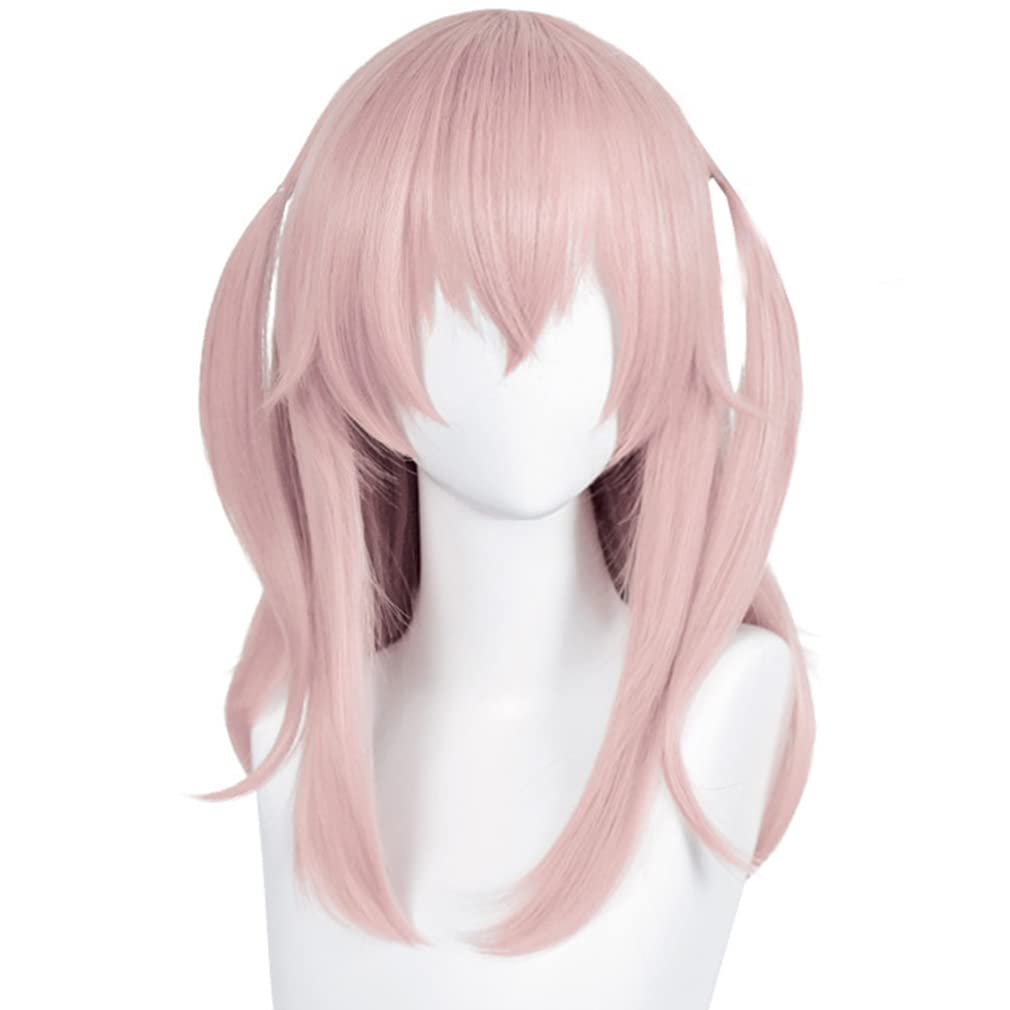 LAOBAO Cosplay Sasuga Long Pink Wig with Costume Accessory for School and Events Wig, Inui, Heat-Resistant, Twintails, Parties, Halloween, Festivals,