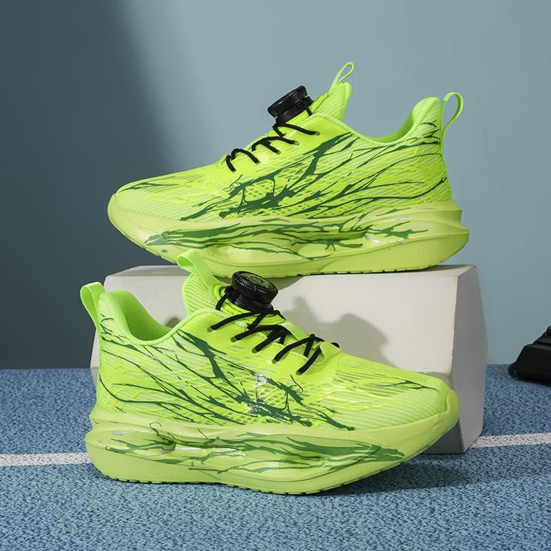 Youth style shoes Kids Running Shoes Boys Lightweight Breathable Mesh Sneakers With Rotating Buckle Outdoor Indoor Sport