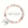 Natural Stone Tree of Life Zebra Stripe Pendant Bracelet Gift Set