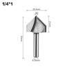 Drill Bit Router Bits Shank V Groove 1/4inch 6.35mm