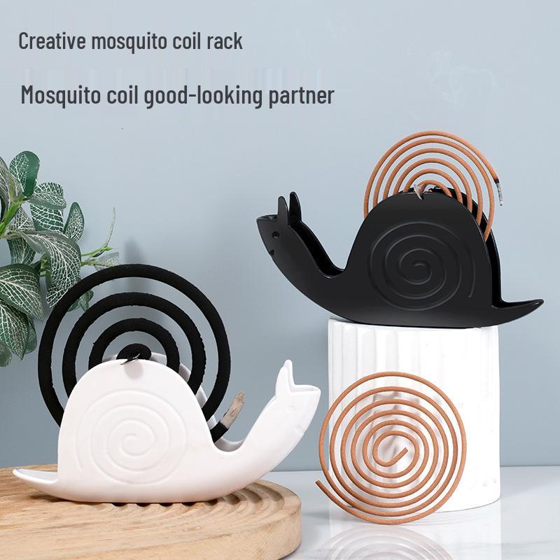 Large Creative Snail Mosquito Coil Holder – Fireproof Outdoor Ash Storage Plate