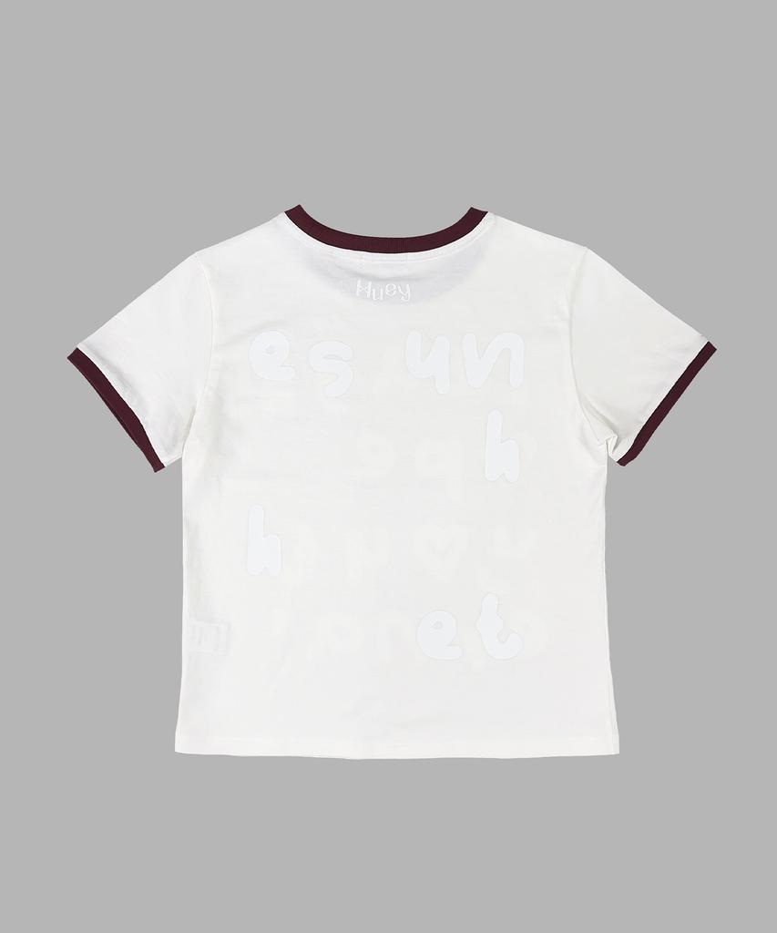 Hyui Alphabet Ringer Tee White