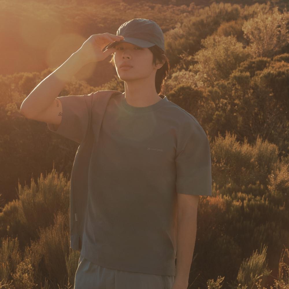 [Snowpeak] Classic Woven Short Sleeve T-Shirt Vintage Gray (S26MUTTS16)