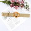 Weave Rope Waist Bamboo Kno Imitation Woven Round Buckle Women Waist Gift Belt