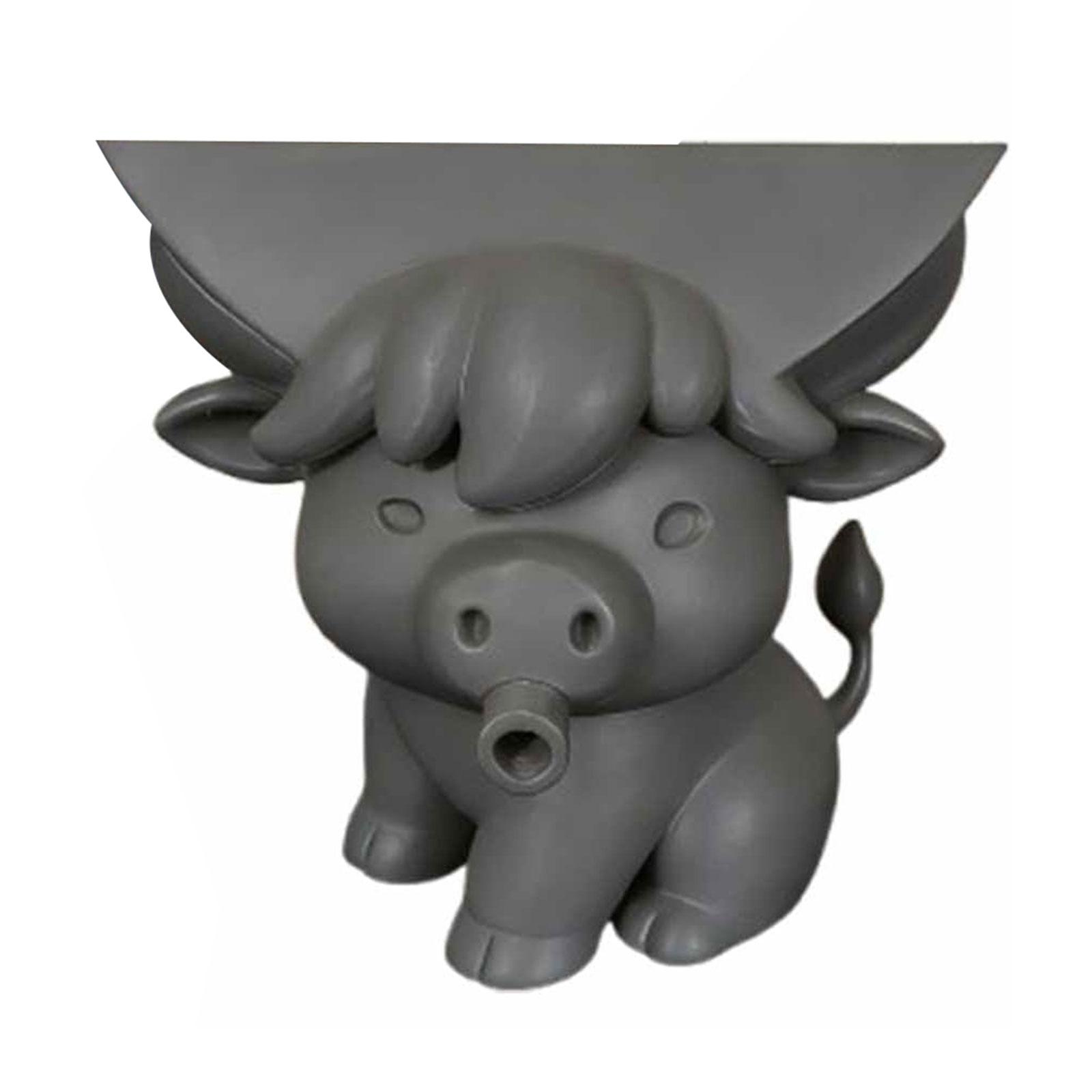

3D Printed Highland Cow Funny Sponge Stand with Drainage Creative Storage Organizer for Kitchen Bathroom and Home Decor серый