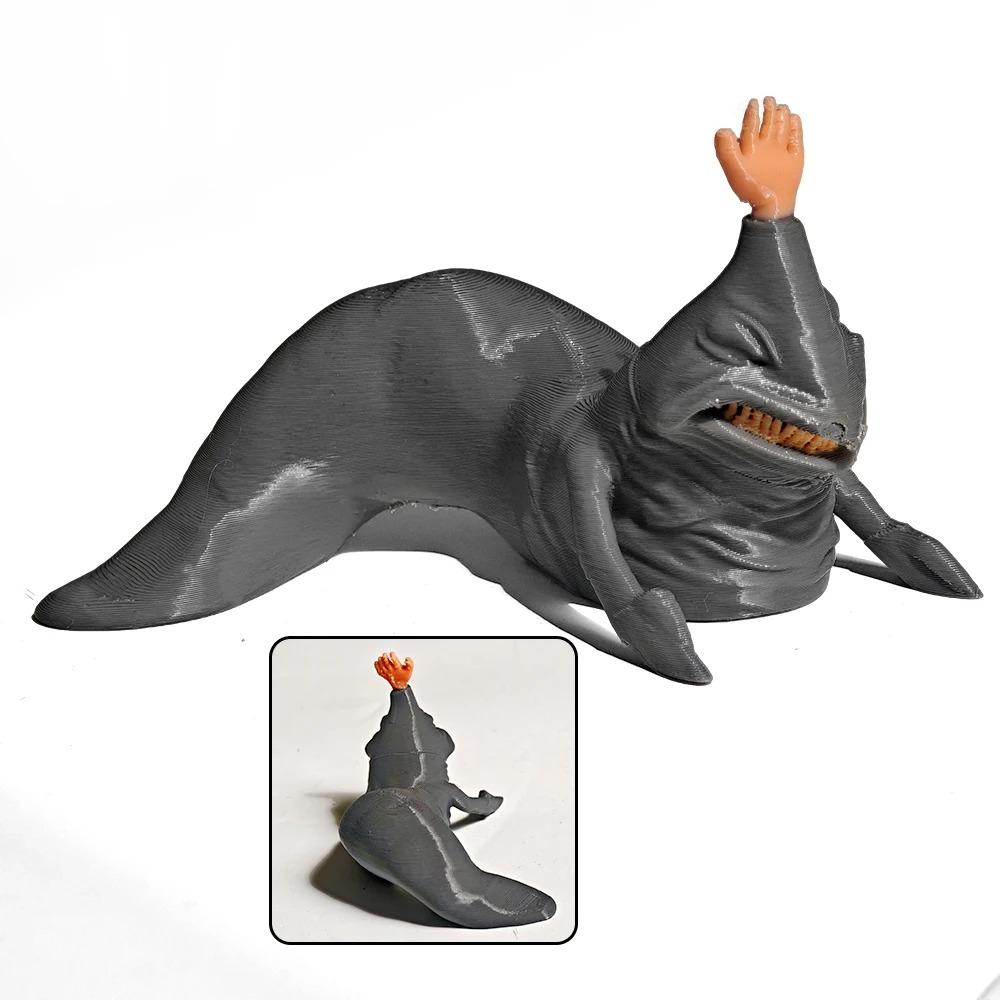 Bloop Mořská Příšera 3D Tištěná Flexibilní Kloubová Fidget Hračka – Požírač Moře Hlubinné Stvoření Sběratelský Předmět, Hračka na Stůl pro Úlevu od Stresu