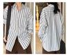 Louvre Spring Korean Fashion Striped Loose Casual Women's Top