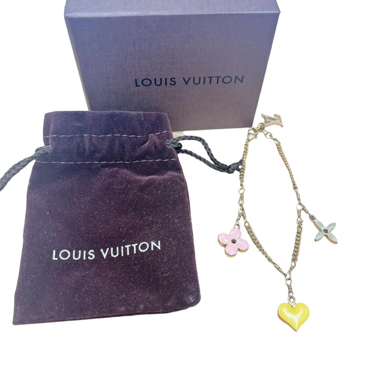 

LOUIS VUITTON Sweet monogram Brassle bracelet Gold Plated gold Women M65477 Used