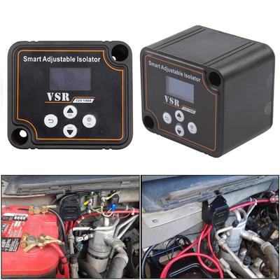Isolateur Intelligent Double Batterie 12V 140A Réglage de Tension Relais Sensible à la Tension Numérique VSR pour Camping-car Marin Voiture Véhicule Camion Caravane