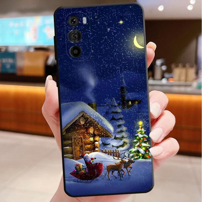 Phone Case For Motorola Edge 50 40 Pro 60 50 40 30 Ultra Neo Fusion Moto G85 G72 G53 G54 G84 G13 G32 Christmas Deer Snowman