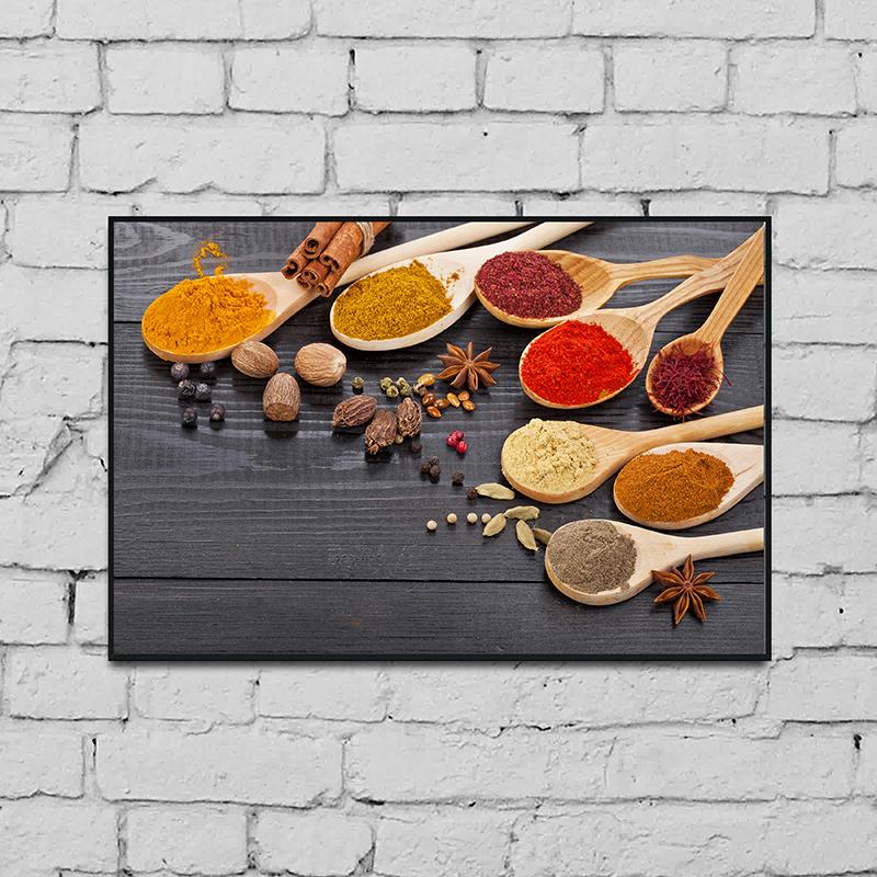 New Various Kitchen Spices Delicious Spice Decoration Painting Art Cloth Painting Wall Art Home Decoration