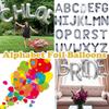 Large Balloons Letter 40 Inch Silver Helium Air Foil Birthday Wedding Party