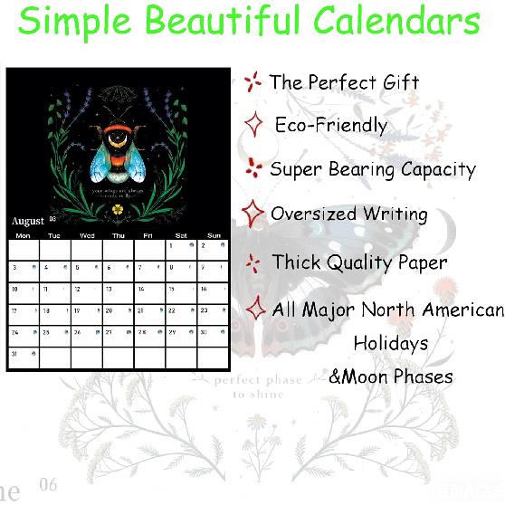 2026 Calendar Dark Forest, at a Glance Paper Wall Calendar 12 Month, Family, Office and School Hanging Calendar, 11.41" x 8.26"