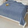 Jacquard Design Coral Velvet Blanket Thicked Office Nap Blanket Rhombus Flannel Blanket  Home
