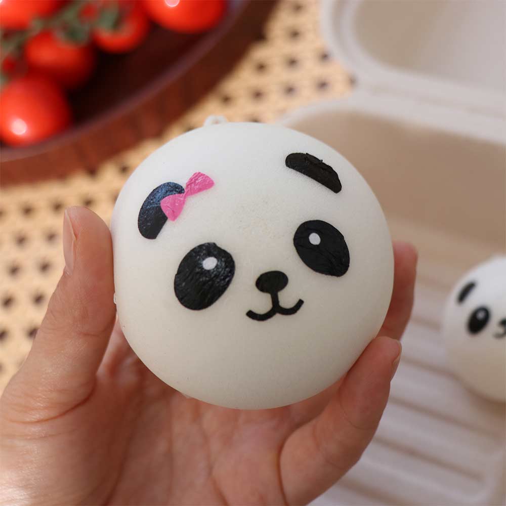 Simulation Relief Jumbo PU Cartoon Toys Soft Straps Stress Toys Squeeze Silicone Panda