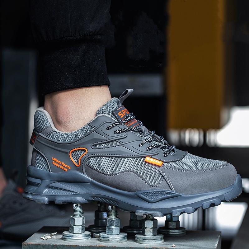 Męskie modne oddychające buty ochronne stalowe nakładki na palce buty robocze na zewnątrz pracownik izolacja sneakersy elektryk buty ochronne