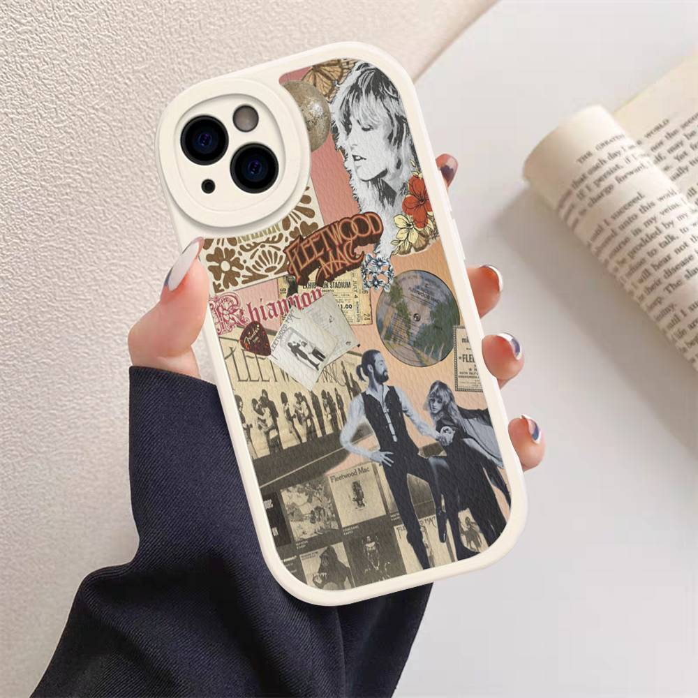 Klassische Rockband F-Fleetwood M-Mac Handyhülle Hartleder Für IPhone 14 13 16 Mini 15 14 11 12 Pro Max Plus Fundas