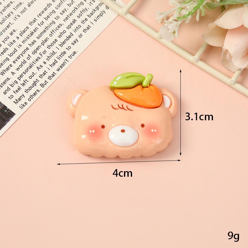DIY Resin Ornament: Cute Fruit Animal Hat Stickers & Handmade Hair Clip Phone Case Accessories