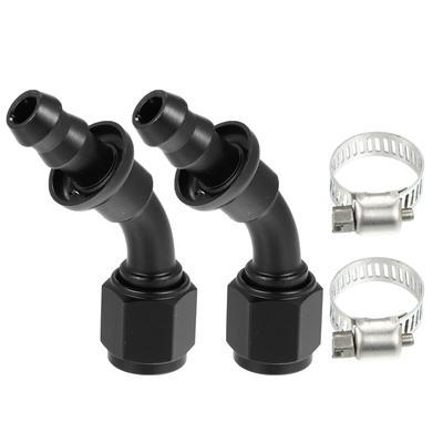 A ABSOPRO Hose End Fitting Fitting Adapter Hose Fitting Car 45 Degree Swivel
